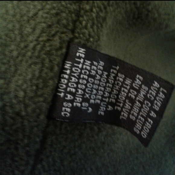 Polo Jeans Co Ralph Lauren Military poncho Style Olive Green Mens fleece lined M - Picture 9 of 9